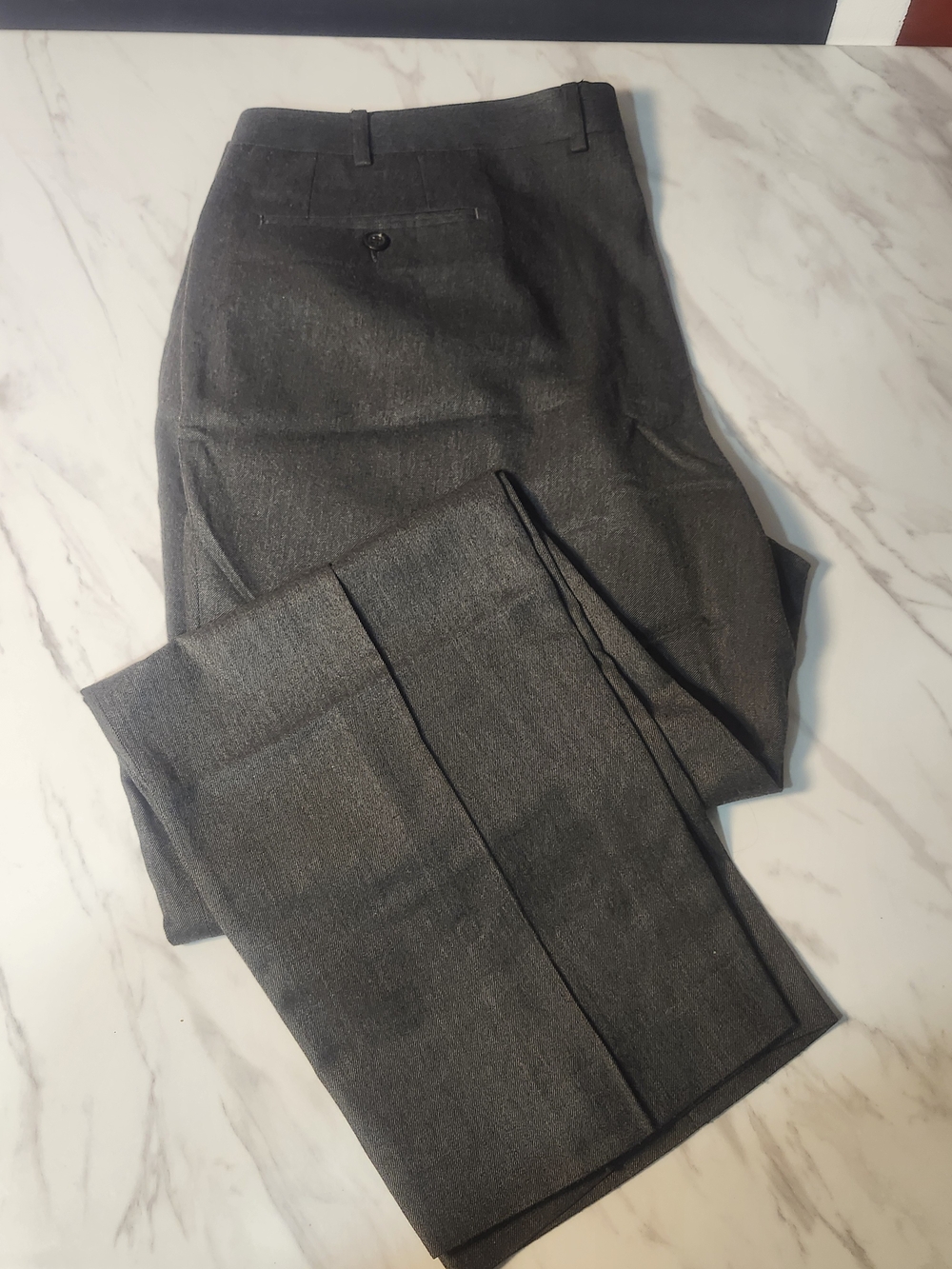 Lauren Ralph Lauren Men's Gray Pleated Dress Pants 42W x 30L